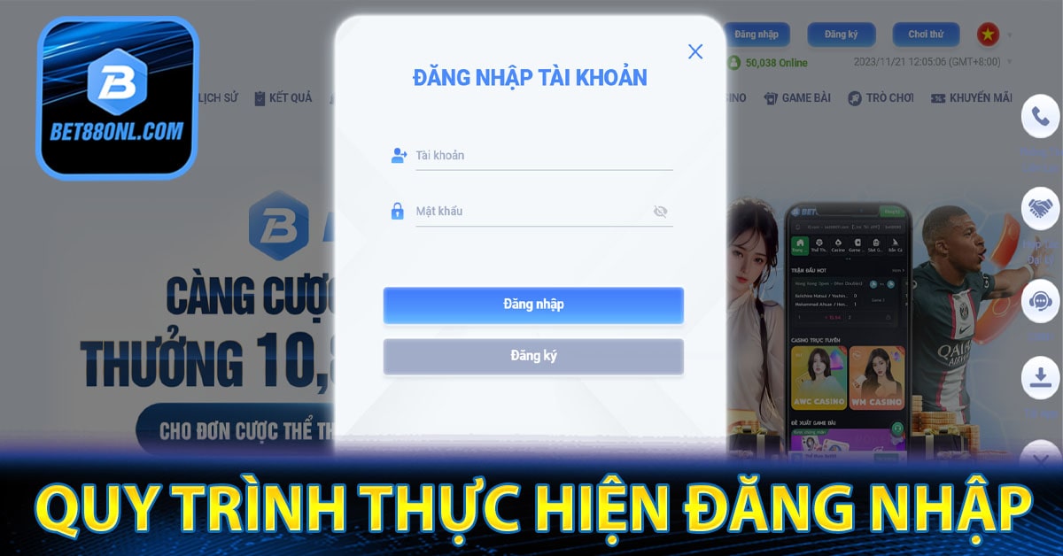 Quy trình thực hiện đăng nhập